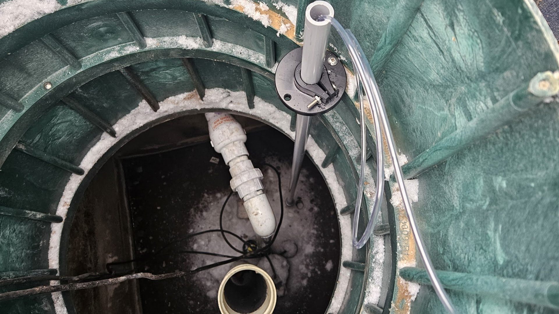 PTLevel installation in septic tank